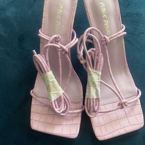 Public Desire Pink Strappy Heeled Sandals